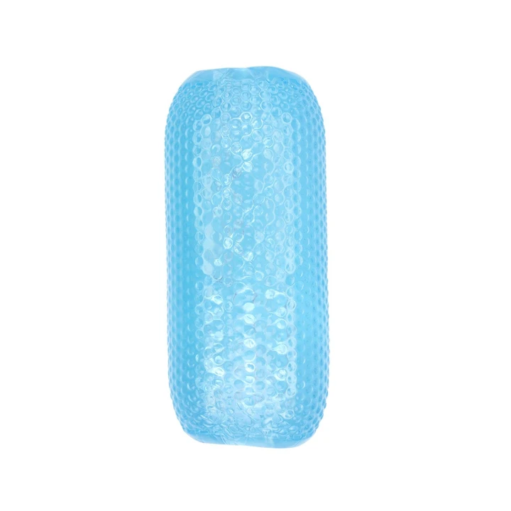 Stymulator dłoni No.3-Blue, TPE, 12,5 cm, teksturowana wewnętrzna powierzchnia