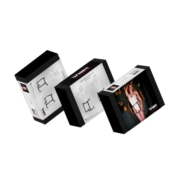 Uprząż damska z metalowymi zdobieniami, regulowana, wygodny materiał - czarna