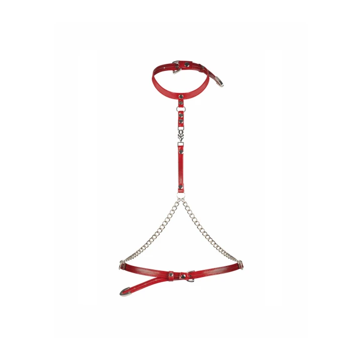 Uprząż biustonosz OBSESSIVE Inferro z regulowanymi paskami i geometryczną konstrukcją