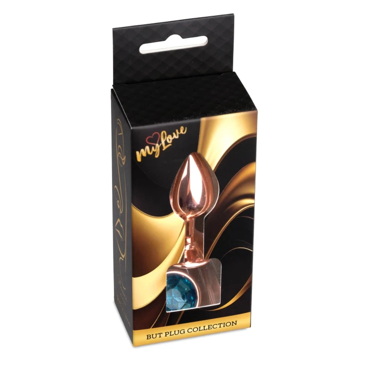 Korek analny - MyLove Toys Jewellery Red Gold PLUG, stal nierdzewna, 2,7 cm