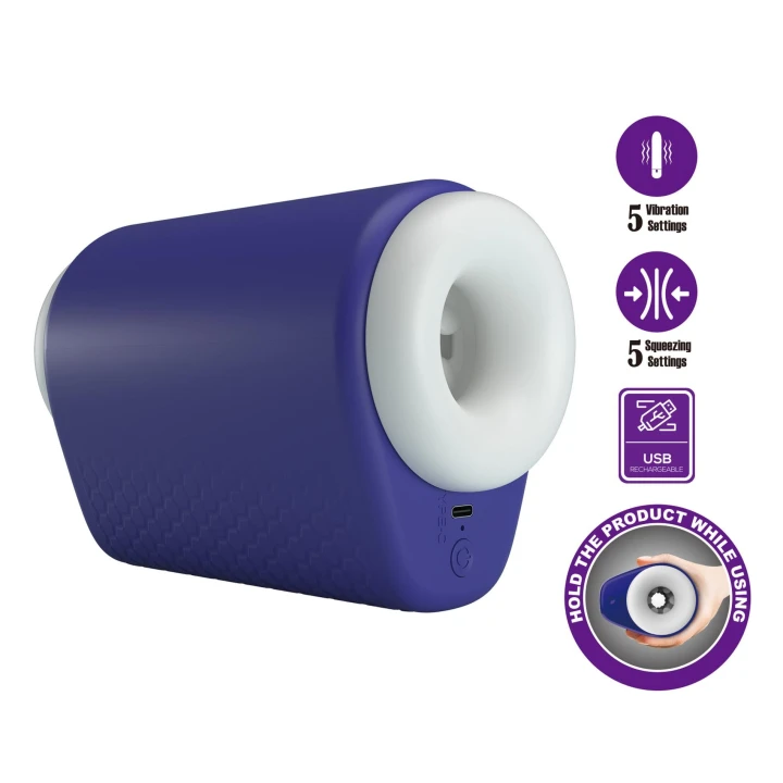 Masturbator PRETTY LOVE - Dj Lady, TPR, 5 funkcji wibracji, 5 ustawień ssania