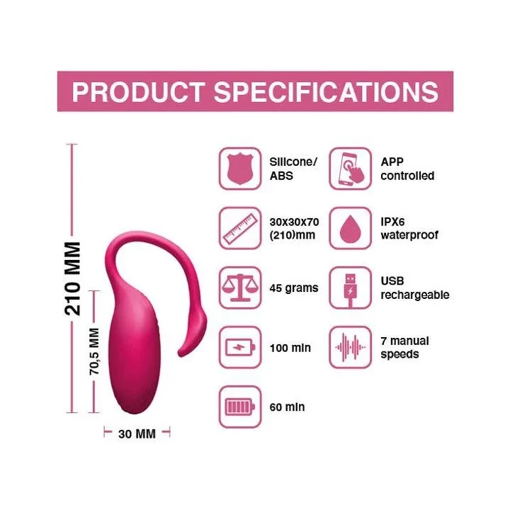 Wibrator punktu G Magic Motion Flamingo, wodoodporny, Bluetooth, ABS/silikon