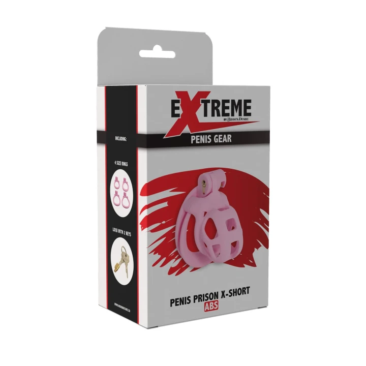 Klatka na penisa HIDDEN DESIRE, ABS, 4 pierścienie, długość całkowita 7 cm