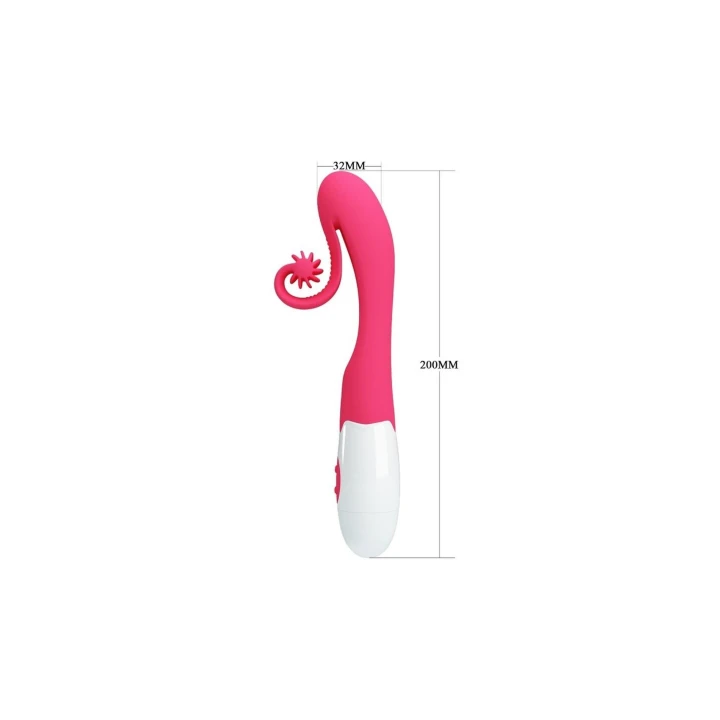 Stymulator łechtaczkowy ROMANCE - różowy, silikonowy, 30 poziomów wibracji, wodoodporny