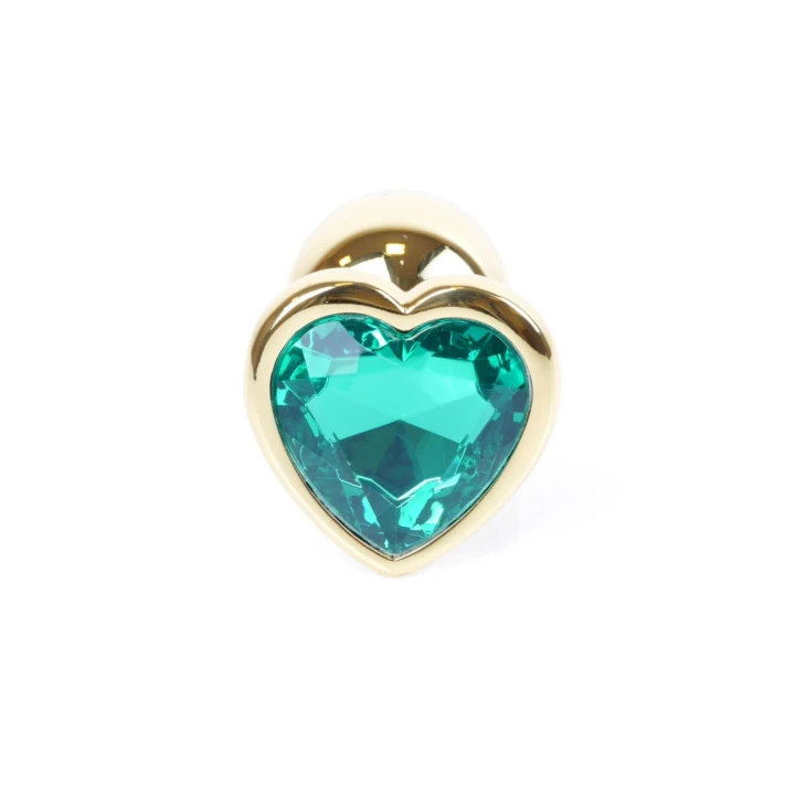Korek analny Gold Heart PLUG od Ekskluzywnej Biżuterii, metalowy, z diamentem, 7 cm