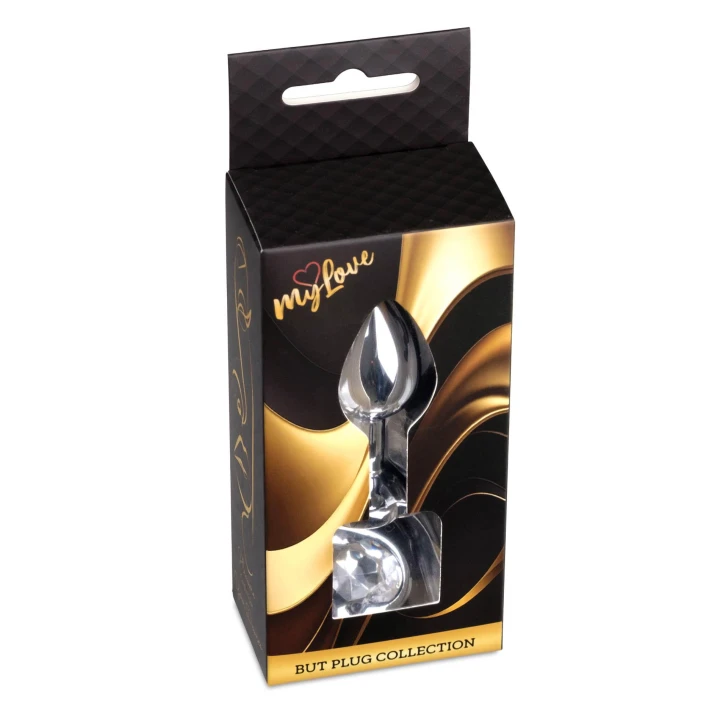 Korek analny (biżuteria) MyLove Jewellery – stal nierdzewna, diament, 2,7 cm śred.
