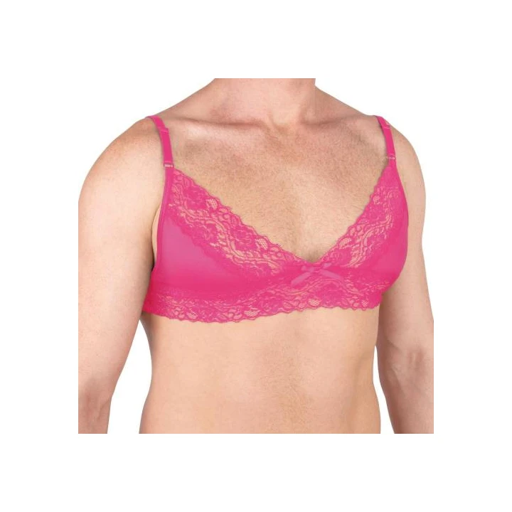 Biustonosz koronkowy Prowler Pink, rozmiar L, elegancki design i komfort noszenia