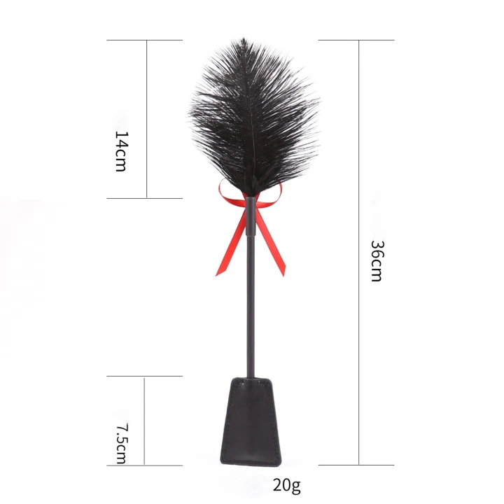 Piórko do Pieszczot Fetish B-Series, długość 36 cm, idealne do BDSM i gry wstępnej