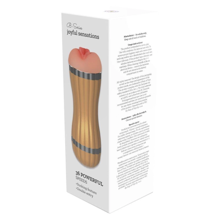 Masturbator Bevis – 36 trybów, 2 silniki, USB, TPE (22 cm, Ø7 cm)
