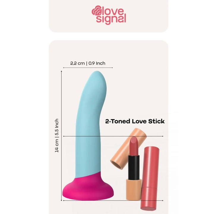 Dildo silikonowe Dreamtoys Love Signal – gładkie, wodoodporne IPX8, 14 cm