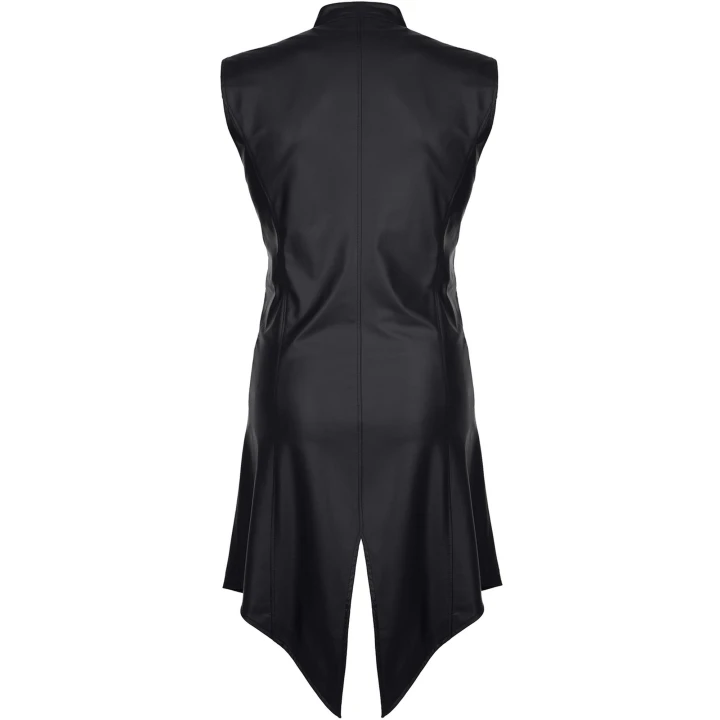 Kamizelka RMMarco001 - REGNES FETISH PLANET, slim-fit, czarna, z ozdobnymi ekspresami