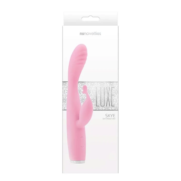 Wibrator rabit LUXE SKYE - silikon, ładowany, wodoodporny, 7.4 x 1.6 cala