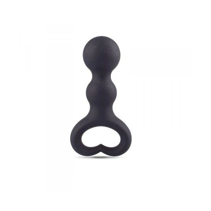 Zabawka analna Heart Clip Ball - Silikon, Stymulująca, Bezpieczny uchwyt