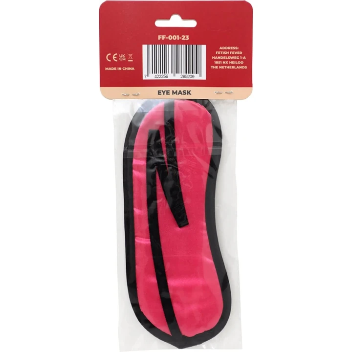 Maseczka na oczy - Diva - Różowa, Miła w dotyku, Zabawny napis