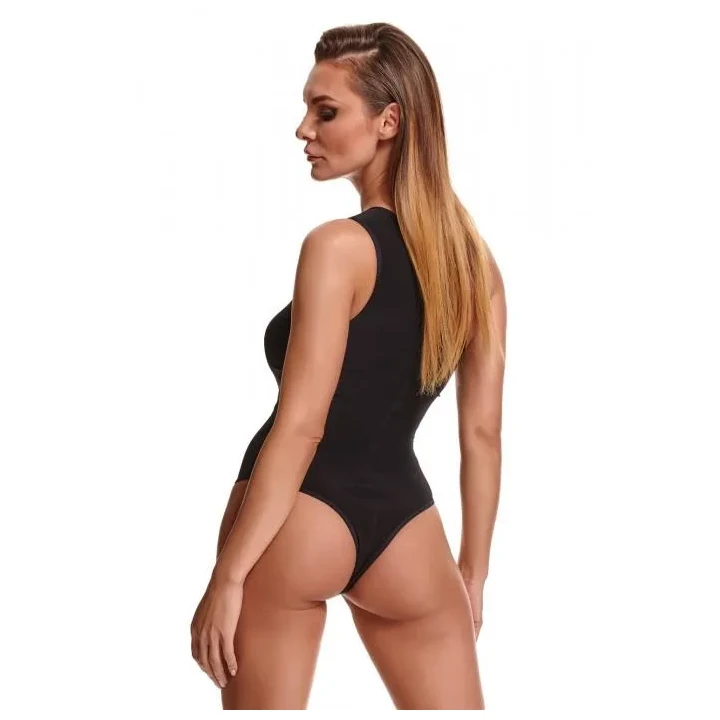 Body asymetryczne DEMONIQ Kolekcja Silver Touch – Elastyczny, profilek pośladków w czerni