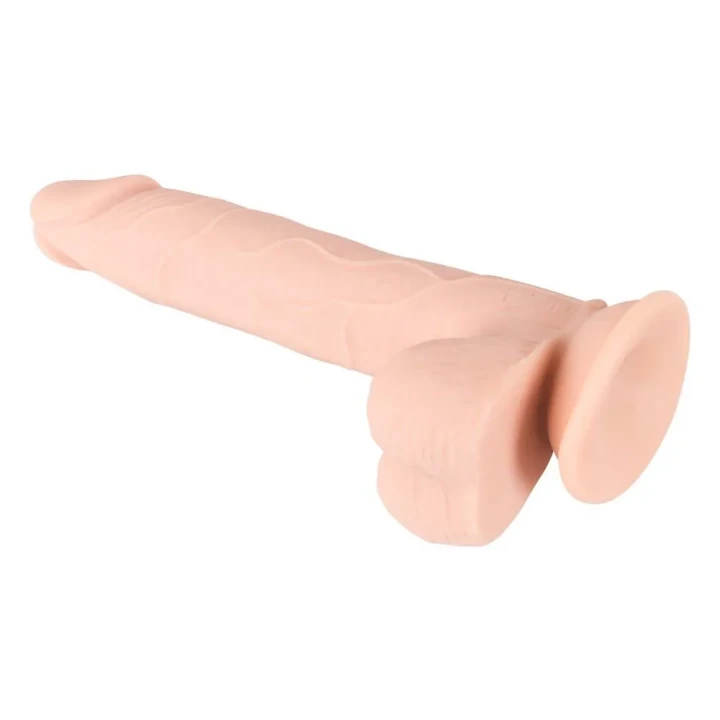 Dildo Nature Skin 24cm, średnica 3,1-4,4 cm, elastyczny materiał TPE