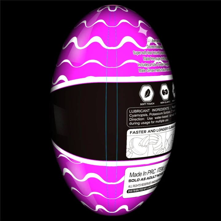 Masturbator męski Giant Egg Ripples - TPE, długość 13 cm, elastyczny rękaw