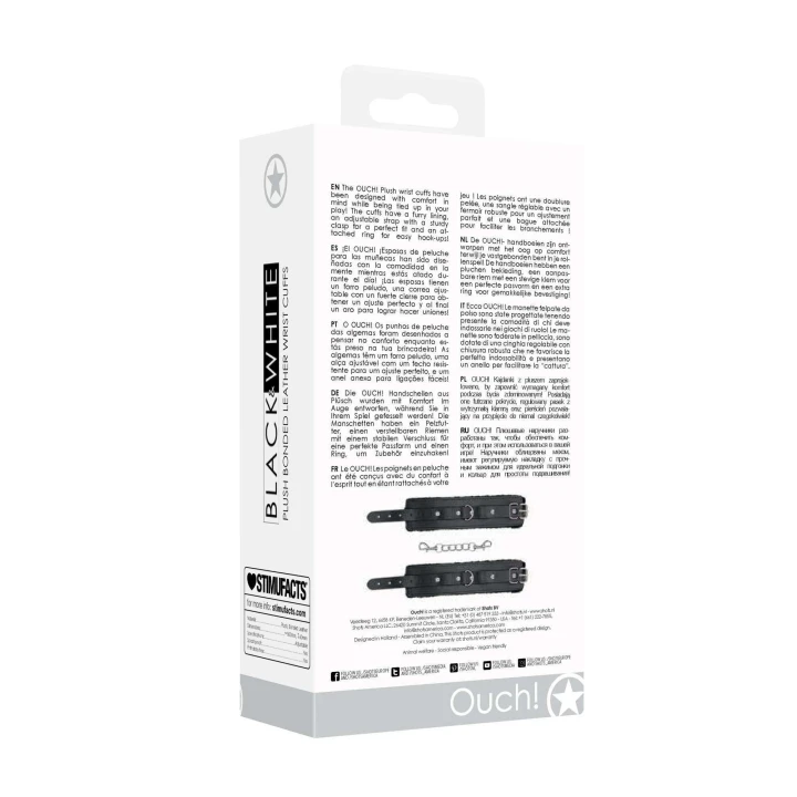 Kajdanki pluszowe z regulowanymi paskami, skórzane, wodoodporne - komfort dominacji