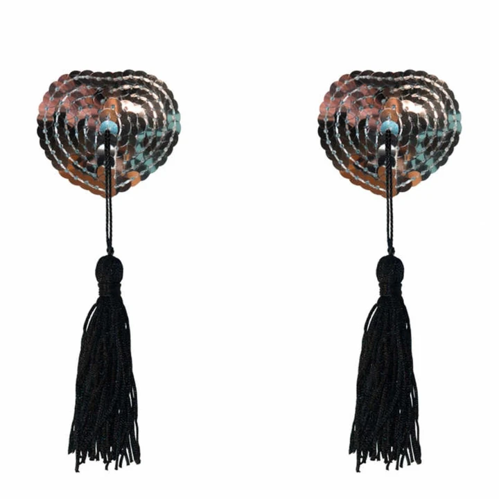 Pasties Gipsy Srebrne - samoprzylepne, cekinowe, rozmiar uniwersalny 42-48