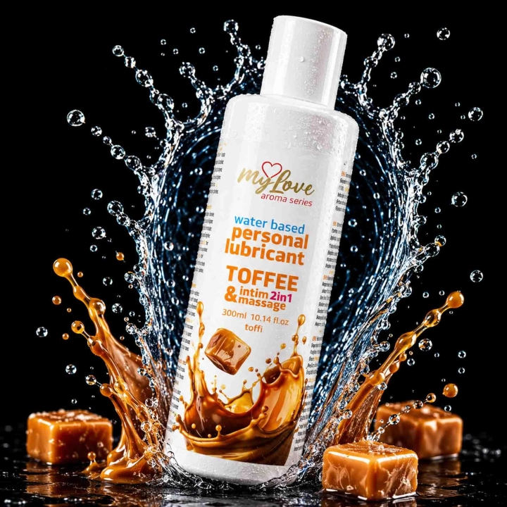 Żel intymno-masujący MyLove Aroma Series Toffi, wodny, 2w1, 300 ml