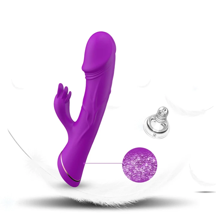 Stymulator łechtaczki Rubberco Purple, silikon, 9 funkcji wibracji, wodoodporny