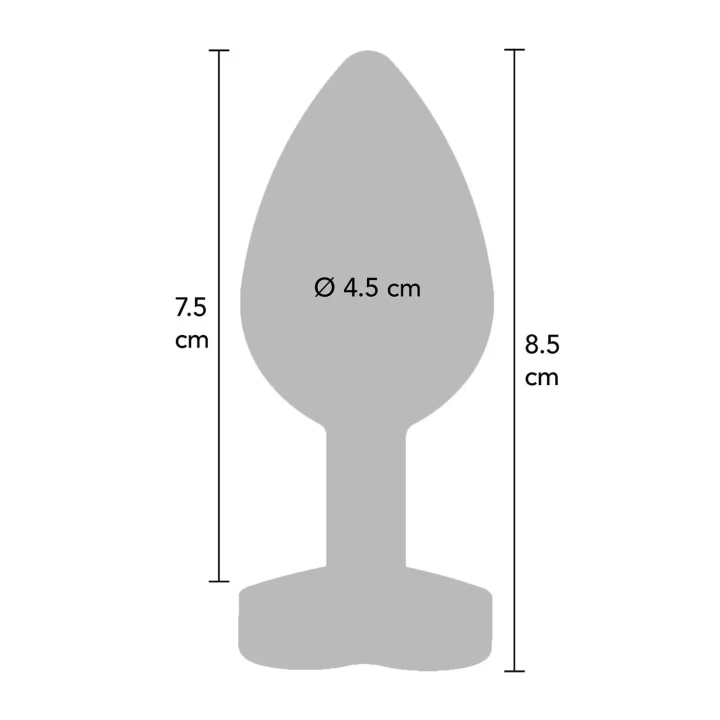 Zestaw korków analnych ToyJoy Booty Sweethearts - silikon, 8.5 cm, sercowa podstawa