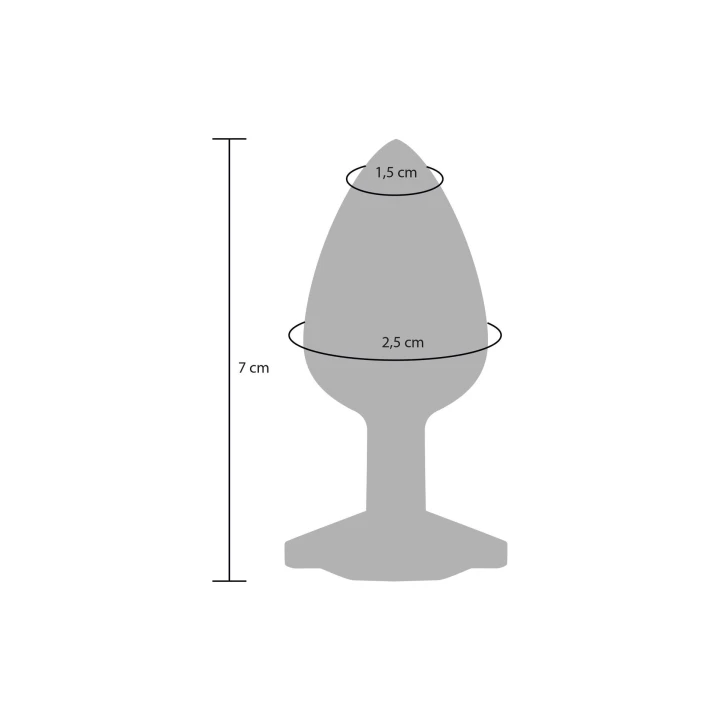 Plug analny TOYJOY Diamond Booty Jewel, silikonowy, średnica 2.5 cm, kryształ dekoracyjny