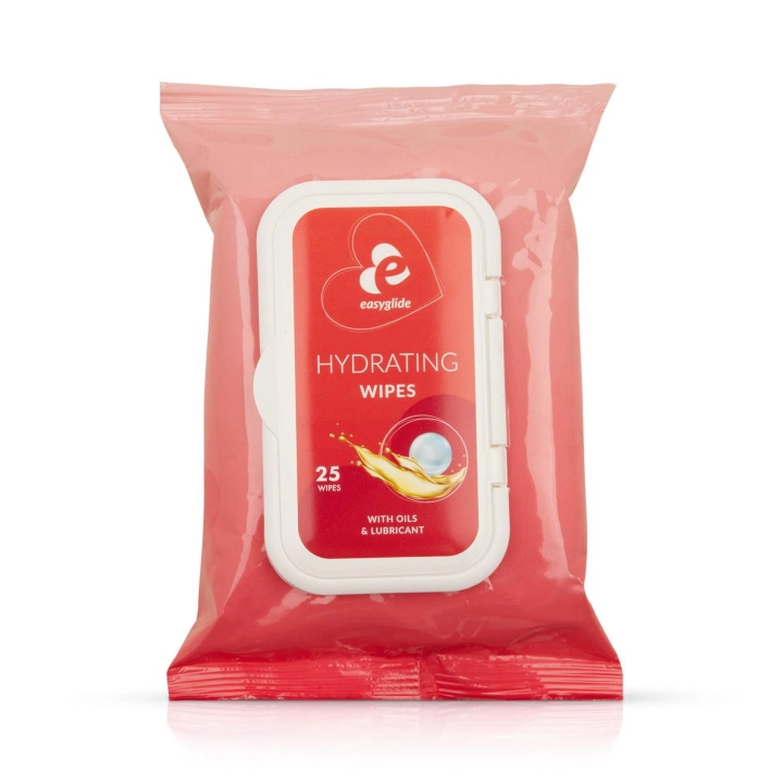 Chusteczki nawilżające intymne EasyGlide — 25 szt., oleje migdałowe i aloes
