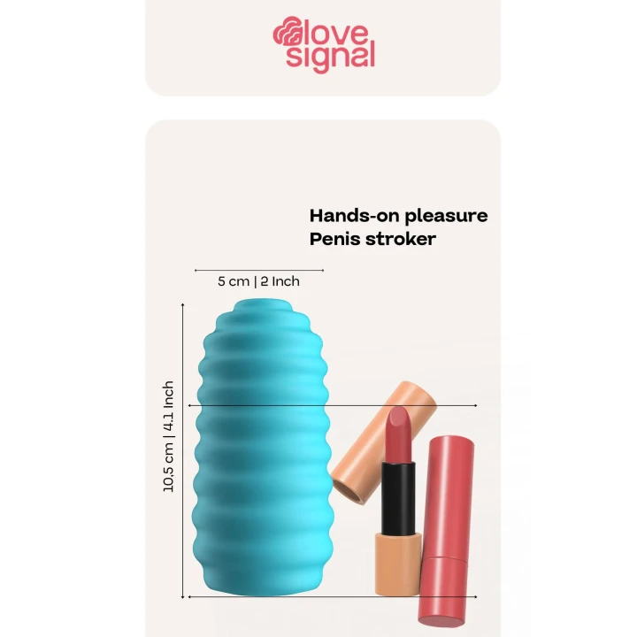 Nakładka masturbacyjna Dreamtoys Love Signal — TPE, wodoodporna IPX8, dł. 10,5 cm