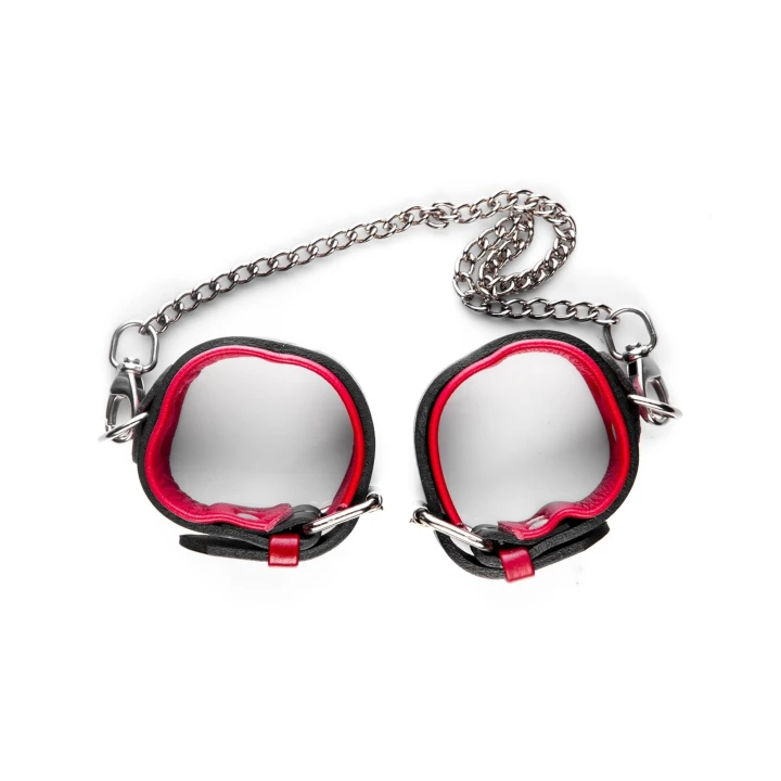 Kajdanki WHIPS damskie, skóra naturalna, regulacja 18-22 cm, szerokość 4 cm