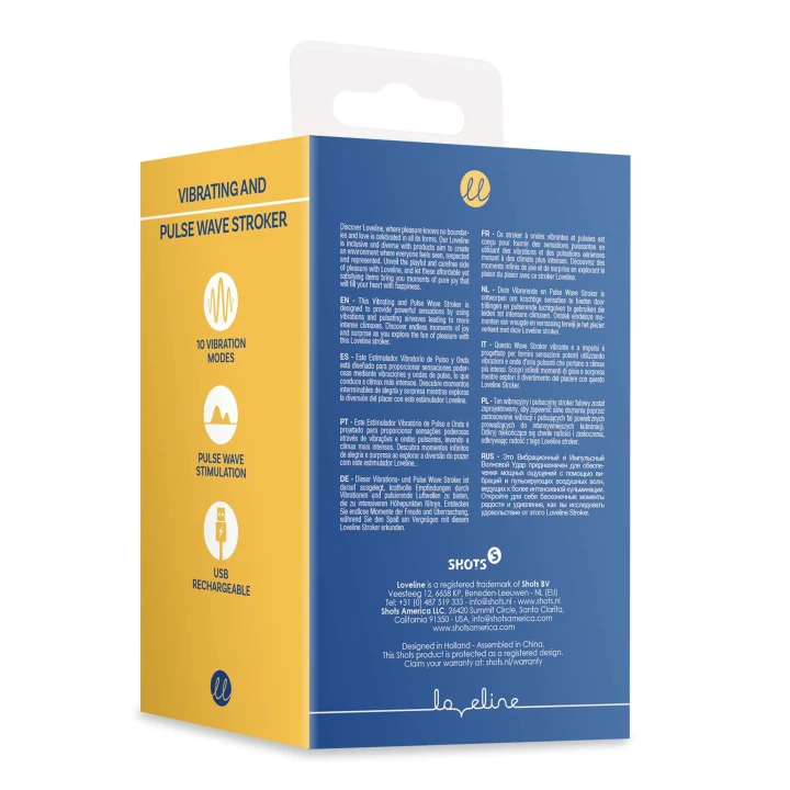 Stymulator do zdobienia Loveline, Wibrujący, ABS/Silikon, Pulsująca fala powietrza