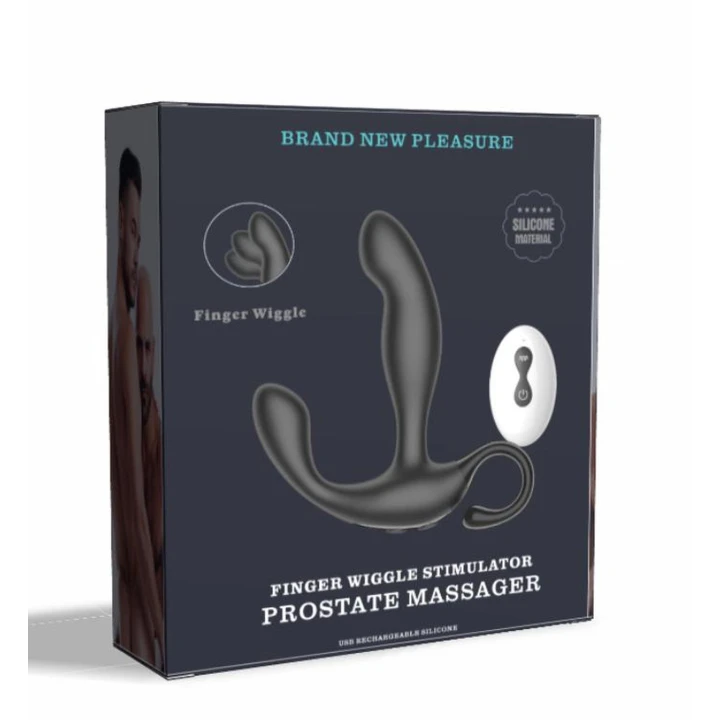 Masażer prostaty silicone, wibracyjny, wodoodporny z pilotem - Finger Wiggle Pro
