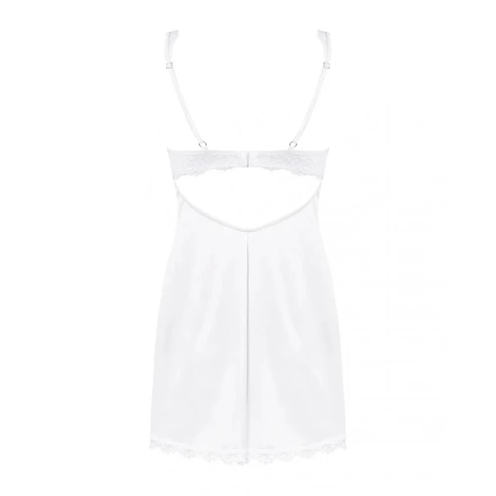 Koszulka i stringi OBSESSIVE, S/M, koronki, regulowane ramiączka, biżuteryjna ozdoba