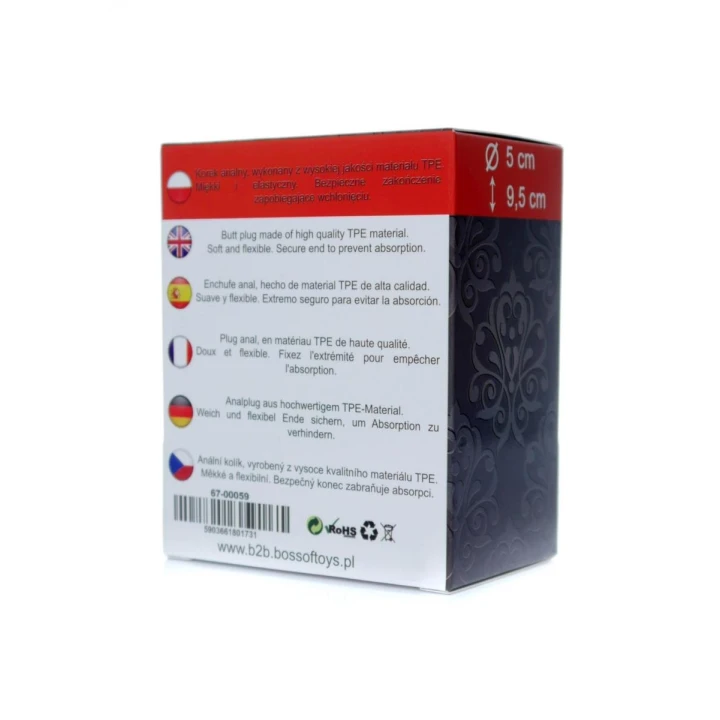 Zabawka analna Plug-Bubble Duży, TPE, średnica 5 cm, długość 9,5 cm