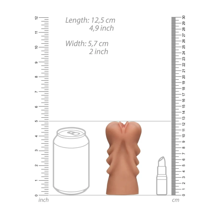Masturbator - TPR, wodoodporny, realistyczna tekstura, 11 cm długości wkładanej