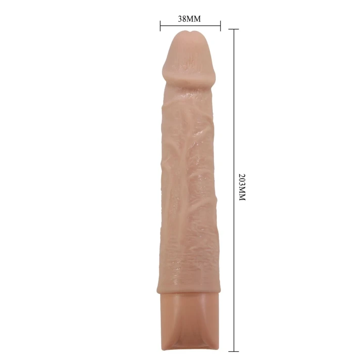 Dildo realistyczny Pretty Love Leander, 20,3 cm, 10 trybów wibracji, USB Type-C