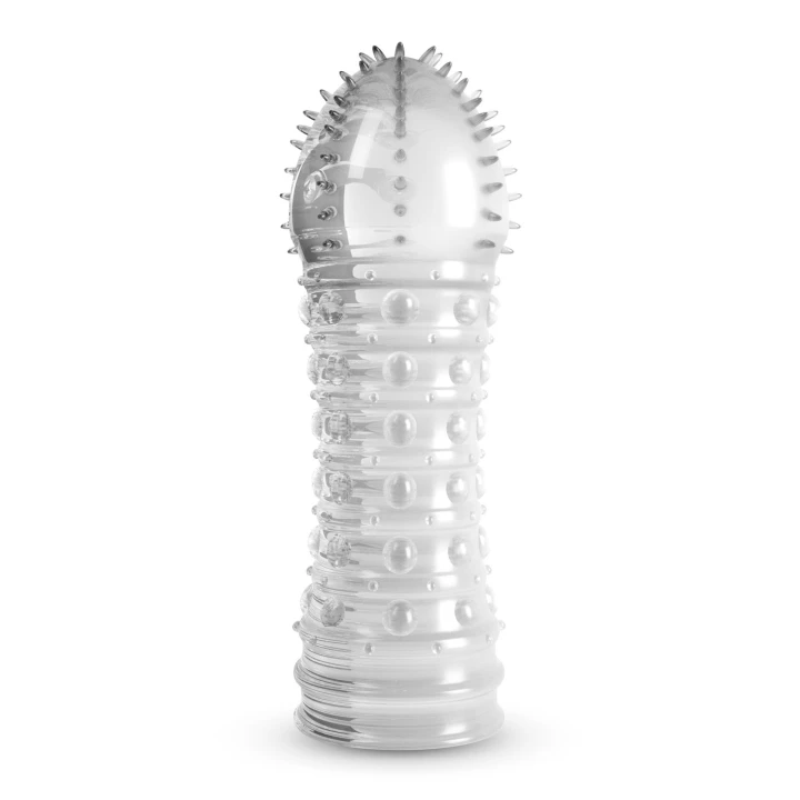 Nakładka na penisa Crushious - Dotted Sleeve, długość 15,5 cm, średnica 3,3 cm, TPE