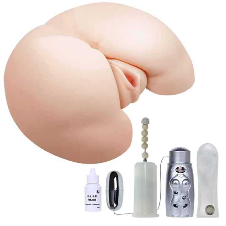 Masturbator BAILE, TPR ABS, z funkcją wibracji i podgrzewania