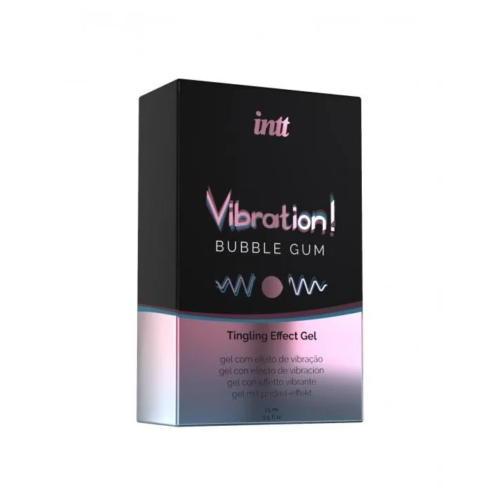 Wibrator płynny Żel-VIBRATION, 15 ml, uniseksowy, smak gumy balonowej, 30 minut działania