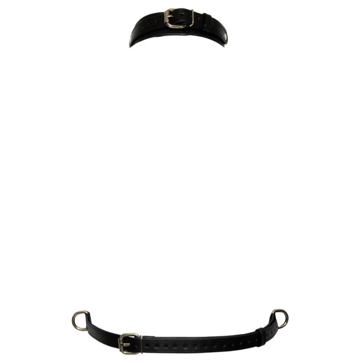 Uprząż piersiowa Bad Kitty, regulowana S-L, skóra poliuretanowa, metalowe detale