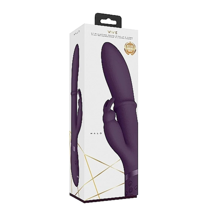Wibrator króliczek VIVE Halo, 10 trybów wibracji, wodoodporny, silikon medyczny