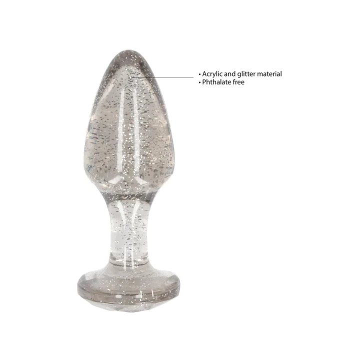 Zestaw korków analnych akrylowych - komfortowe, trzy rozmiary, błyszczące wykończenie