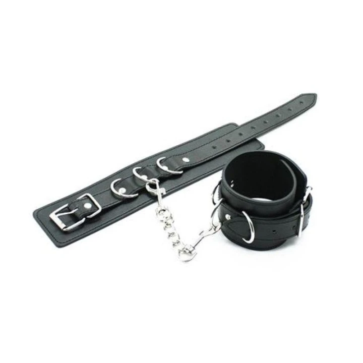 Opaski na rękę Polsiere Cuffs z czarnego materiału, regulowane, do intensywnej gry