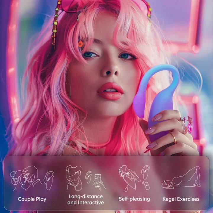 Wibrator noszony Magic Motion Flamingo Max — sterowanie aplikacją, squeeze-control, wodoodporny