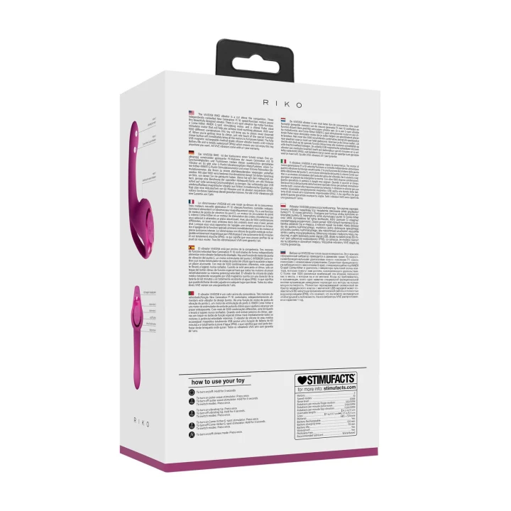 Wibrator - VIVE RIKO, silikonowy, wodoodporny, 10 trybów wibracji, potrójne silniki