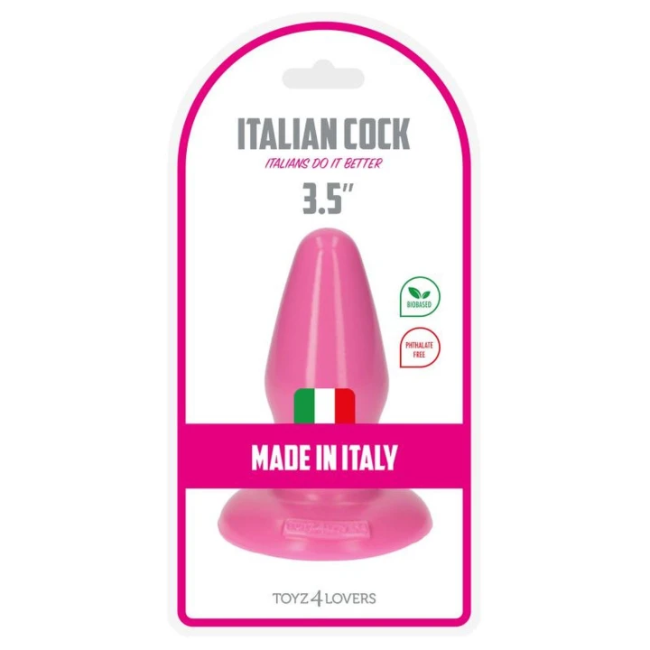 Wtyczka analna Milo Pink, PVC, 4.5 cm, z przyssawką, idealna dla początkujących