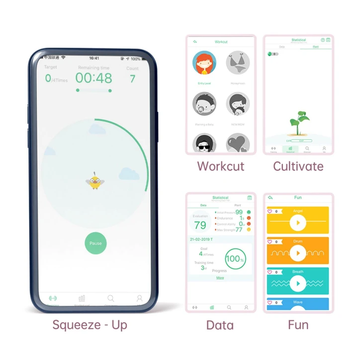 Trener do ćwiczeń Kegla Magic Motion - czujniki wielopunktowe, silikon, wodoodporny