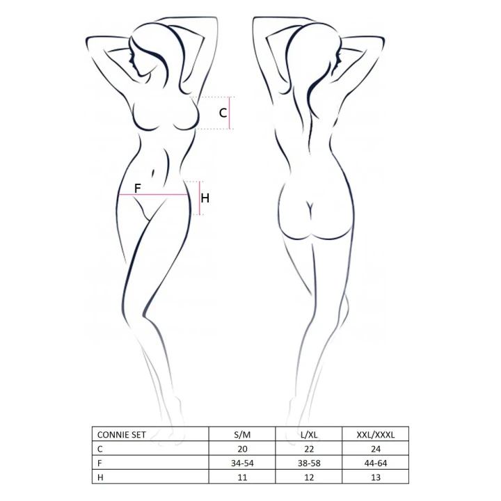 Bielizna - CASMIR, Komplet 3-częściowy, Koronka, Mikrofibra, Regulowane Ramiączka