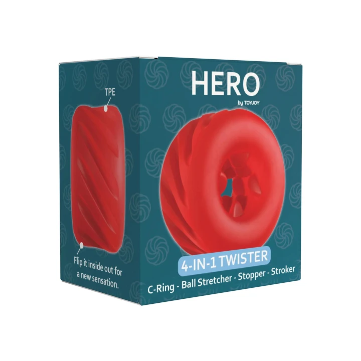 Pierścień erotyczny ToyJoy Hero 4-w-1, elastyczny, ergonomiczny, wielofunkcyjny
