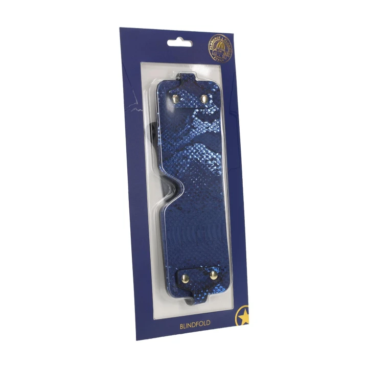 Maska na oczy - Kolekcja Florence - Ouch! - Skórzany wygląd, metalowe detale, nieprzezroczysta